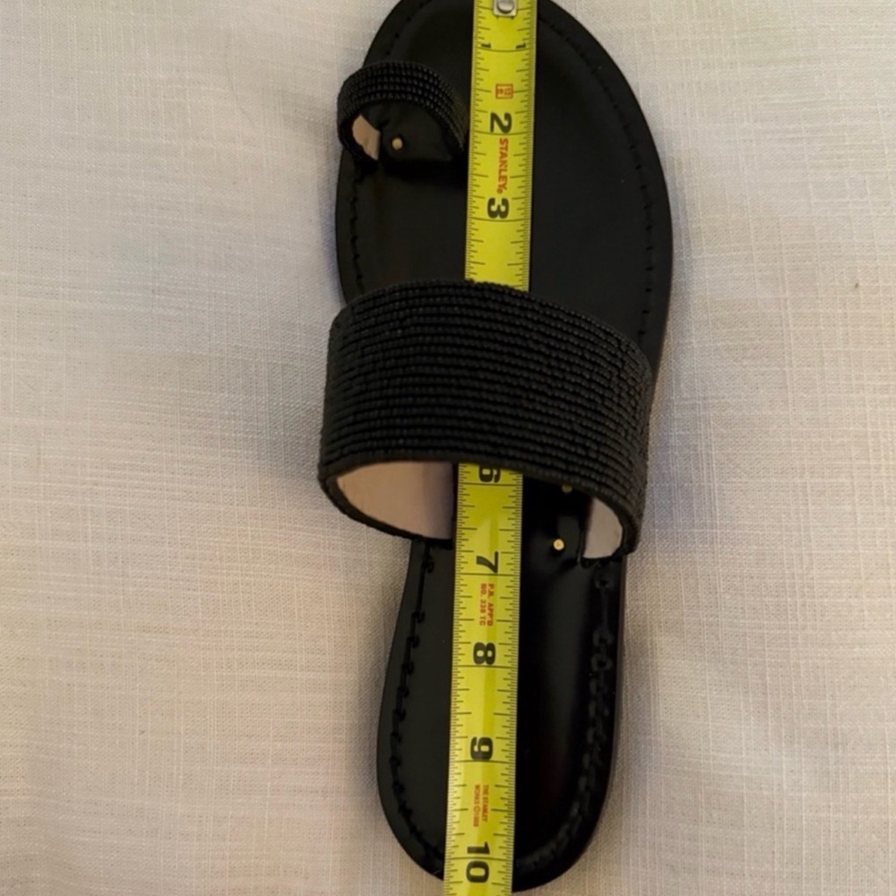 NEW AMANU Embellished Black Sandals - Picture 4 of 6